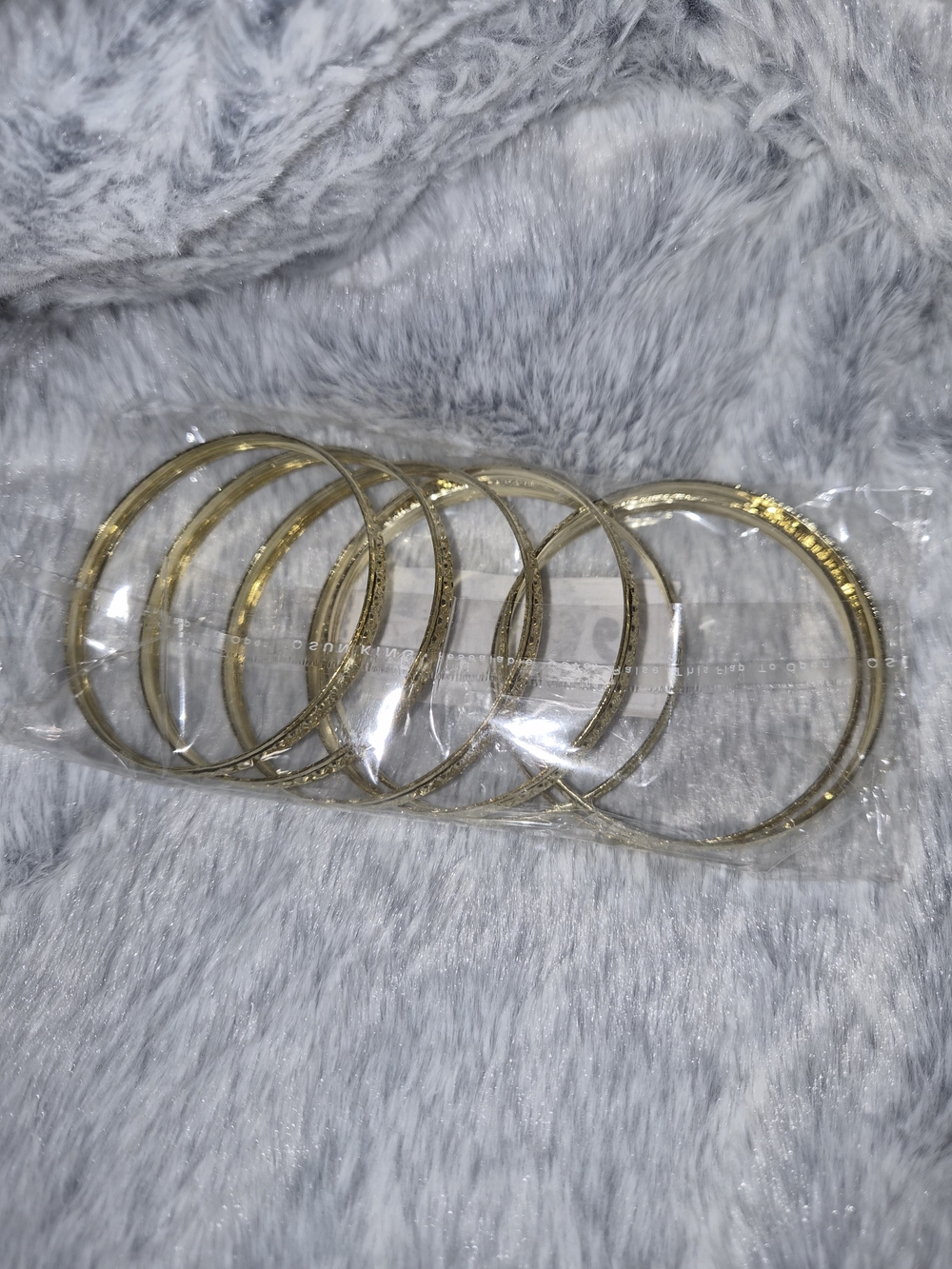 Gold Tone Women's Bangle Bracelet Set - 6 Pack